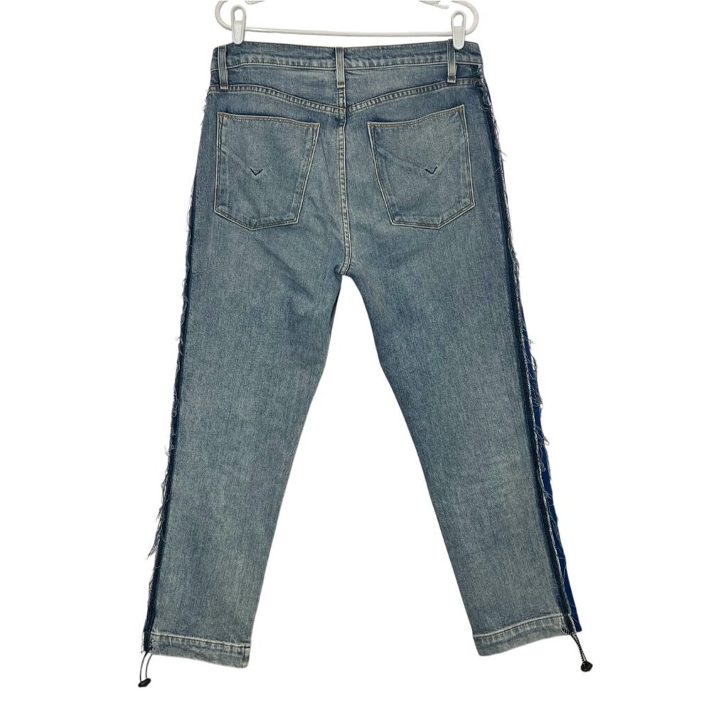 Hudson Anthropologie Jessy Boyfriend High Waist Jeans Size 29 Distressed Blue - Picture 2 of 16